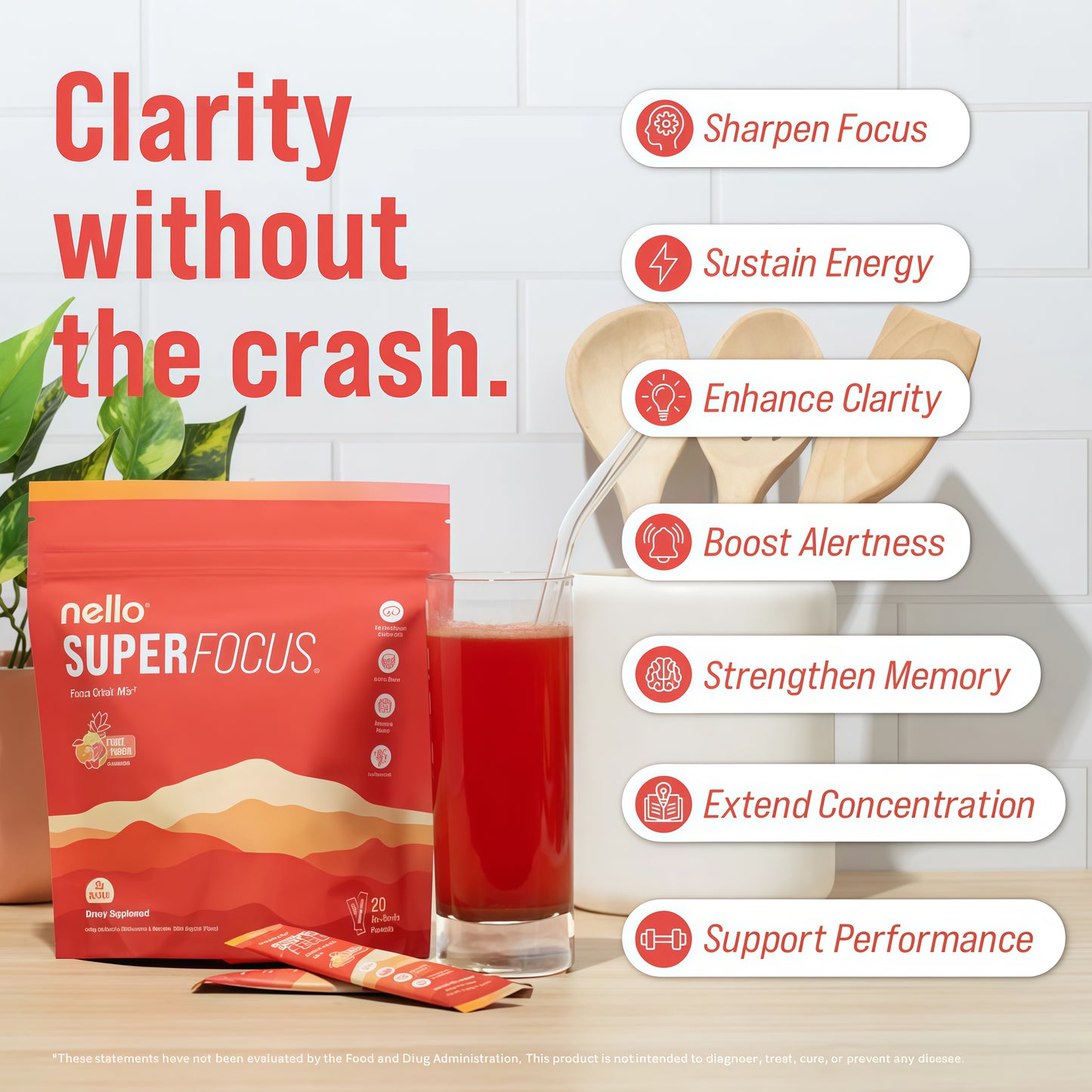 Nello SuperCalm & SuperFocus Bundle – Stress Relief & Mental Focus Supplements, 30-Day Supply, Natural Relaxation and Energy Support, Daily Wellness Stack
