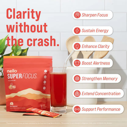 Nello SuperCalm & SuperFocus Bundle – Stress Relief & Mental Focus Supplements, 30-Day Supply, Natural Relaxation and Energy Support, Daily Wellness Stack